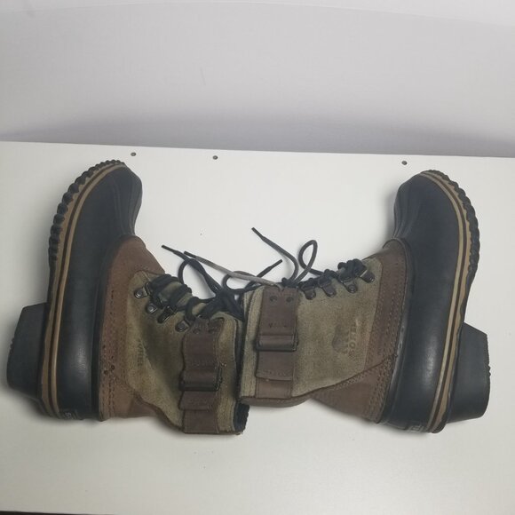 Sorel Womens Black Brown Winter Fancy Lace ll Hiking Winter & Rain Boots Sz 7 - Picture 8 of 15